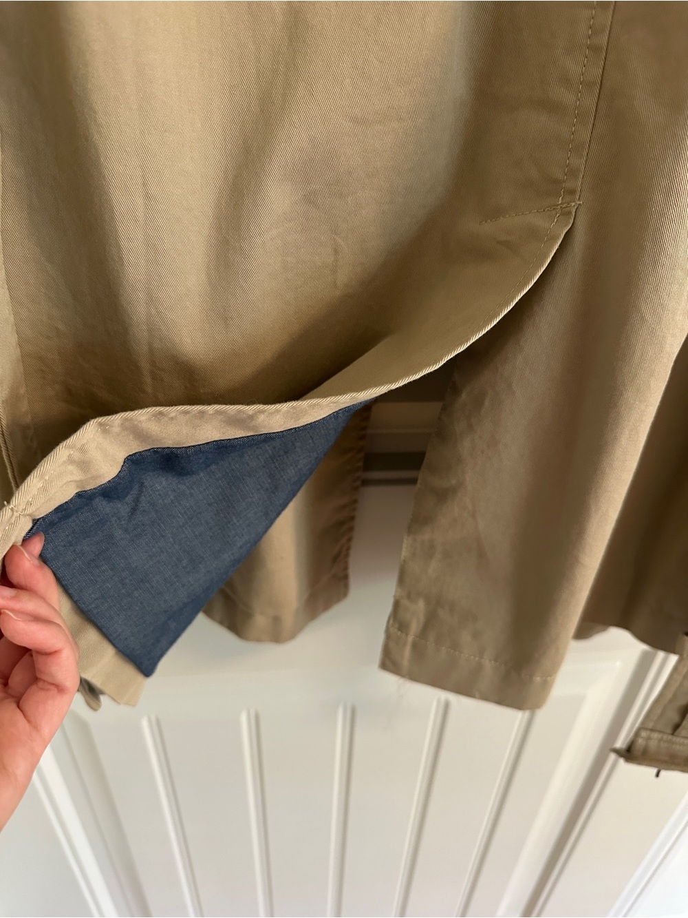 GAP - Khaki Double-Breasted Trench Coat - Picture 12 of 13